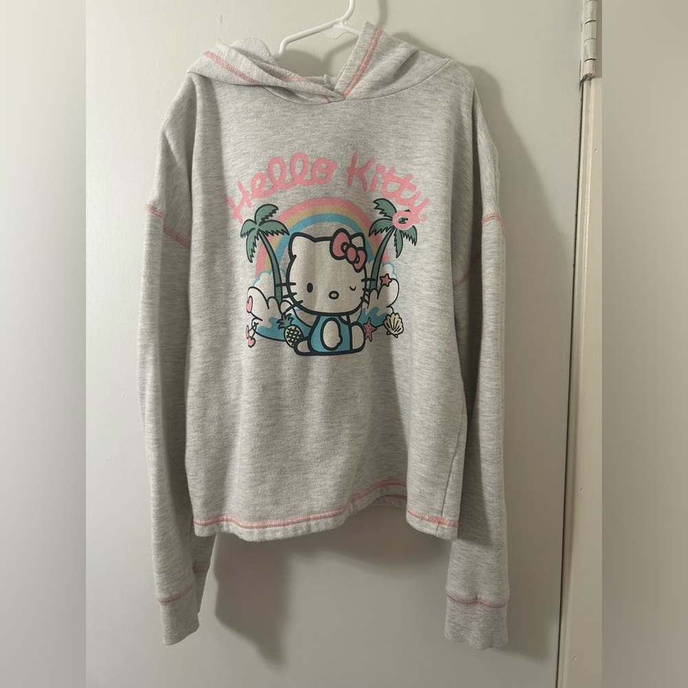 Hello Kitty Grey and Pink Hoodie girls size XL